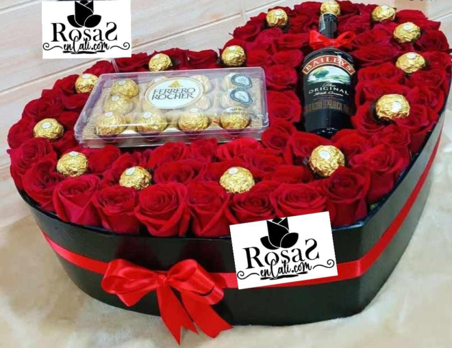 Caja Corazón con ferrero Cali